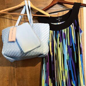 Rare EXPRESSIONS Eco Crossbody Tote Bag w/ Clutch & Ronni Nicole MIDI Dress!